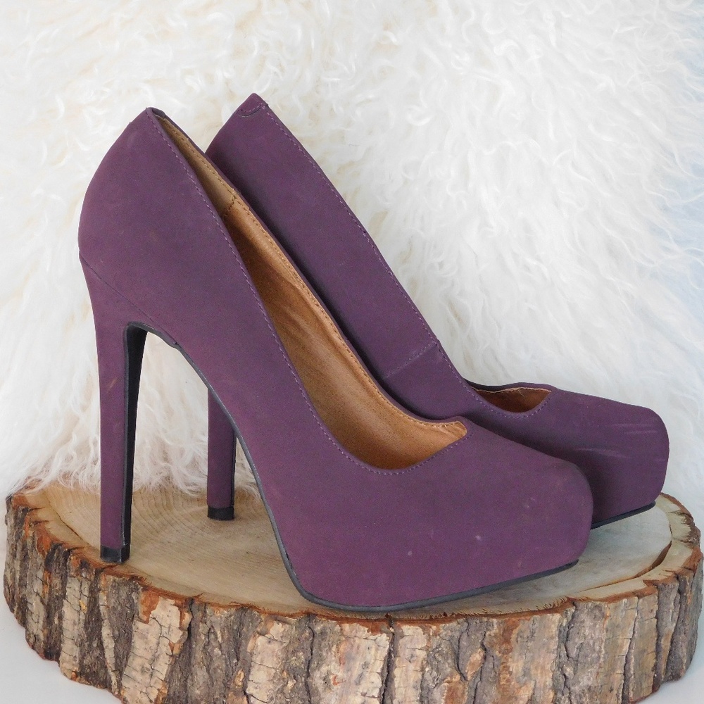 Purple Suede Pumps 6.5